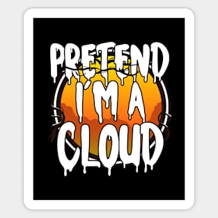 Pretend I'm A Cloud Funny Lazy Halloween Costume Last Minute Halloween Costume Halloween 2021 Gift Sticker